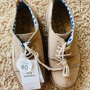 New Zara Boys Leather shoes